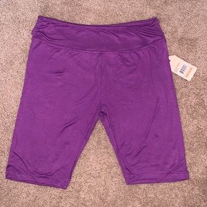 Purple athletic shorts size large NWT